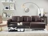 Ecksofa Leder braun linksseitig OSLO_693509