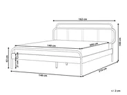 Bed Rattan BOUSSICOURT 140 x 200 cm (EU Double) Dark Brown_907984