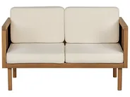 Garden Lounge Set with Table and Ottoman 6 Seater BARATTI Acacia Wood Brown_830571