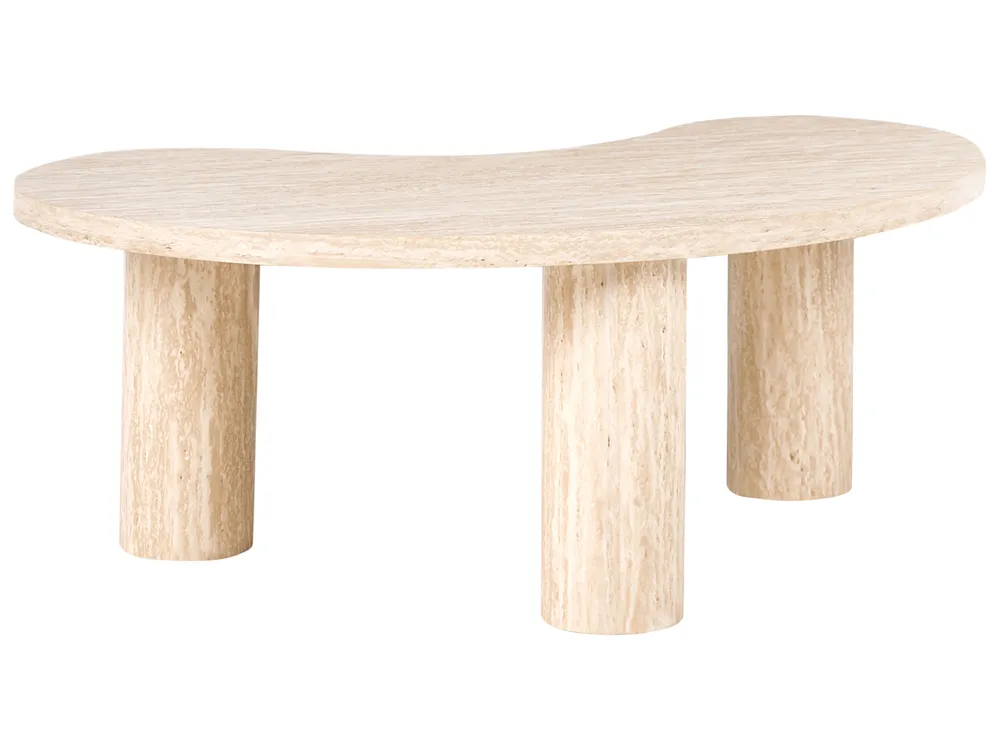 Coffee Table NOMA 52 cm 90 cm Travertine Effect Travertine Effect_1073155