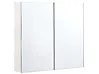 Bathroom Wall Mounted Mirror Cabinet NAVARRA 80 cm x 70 cm White