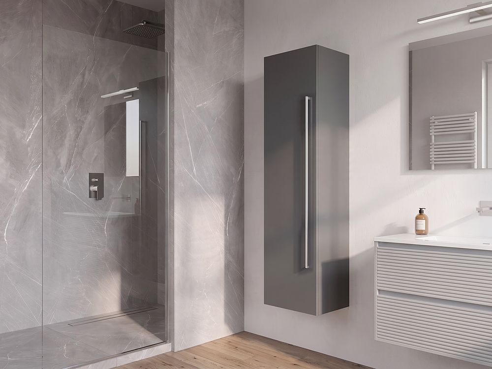 Armadio a muro per il bagno MATARO 40 cm Grigio