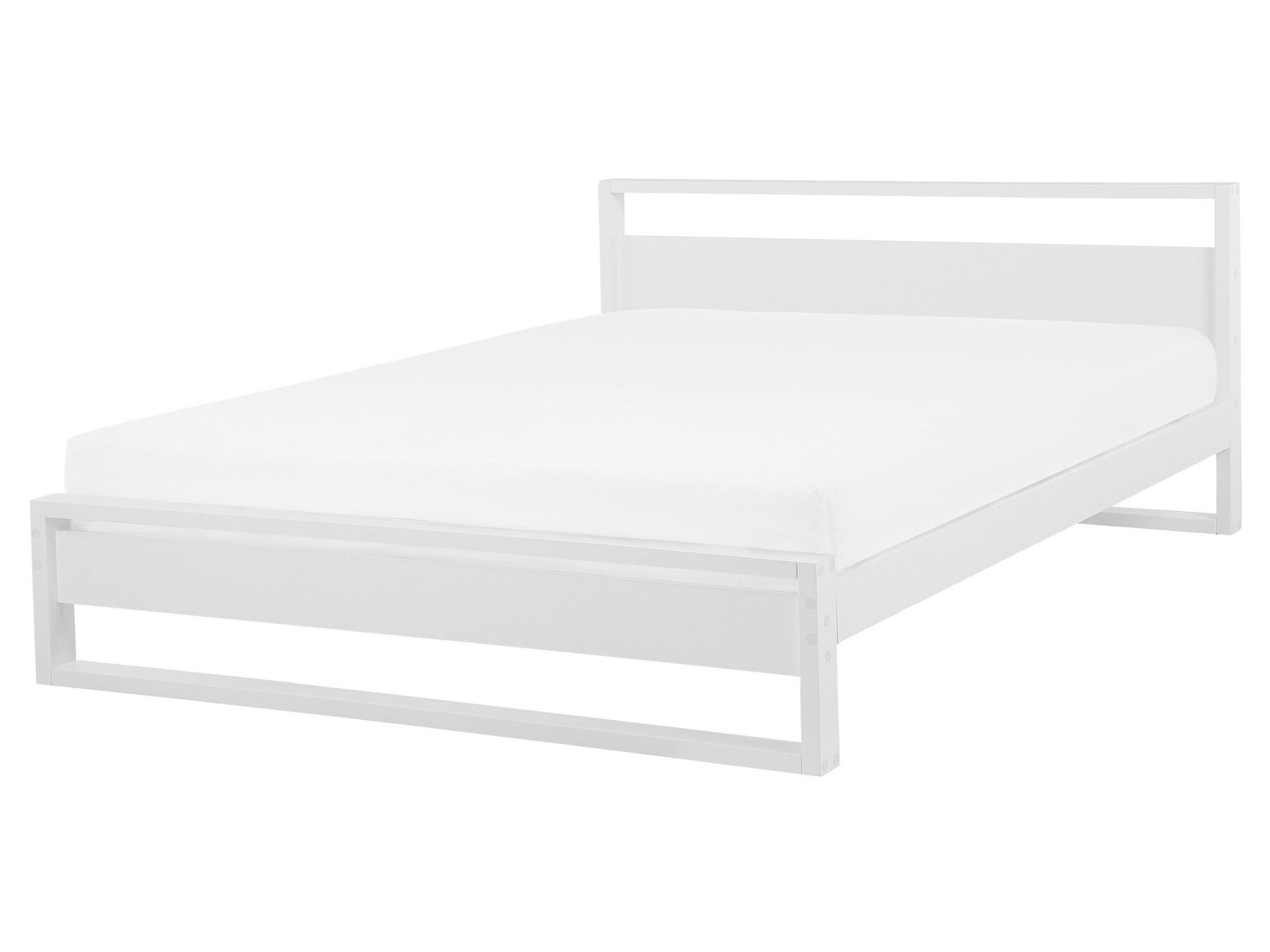 Drevená posteľ 160 x 200 cm biela GIULIA_743777