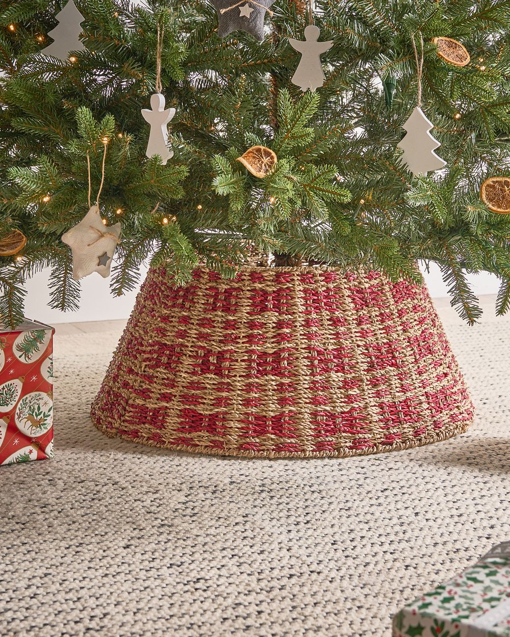 Christmas Tree Collar NEIGE 60 cm Seagrass Natural
