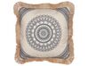 Set of 2 Cushions Boho Motif 45 x 45 cm Beige and Black AGRIMONY_854325