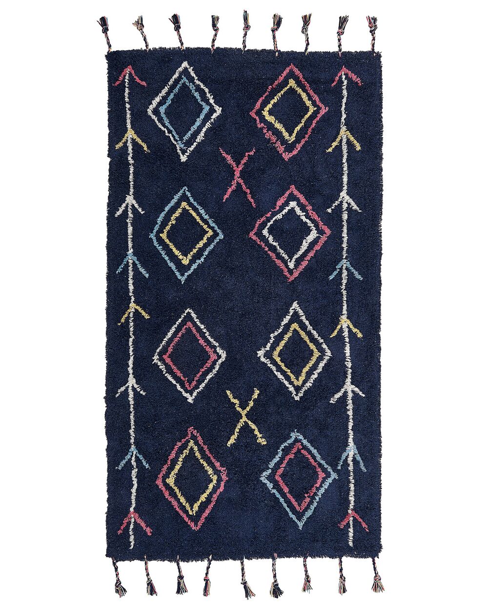 Rug CORUM Black 80 x 150 cm Cotton