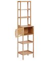 Bamboo Bathroom Shelving Unit Light Wood LEHI _927654