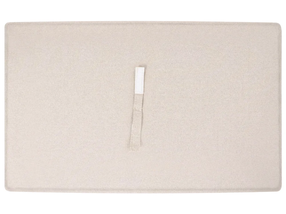 Set salotto da giardino con tavolo e pouf 2 posti NOCI Modulare Metallo Beige_1026738