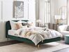 Zamatová posteľ 160 x 200 cm zelená FLAYAT_834098