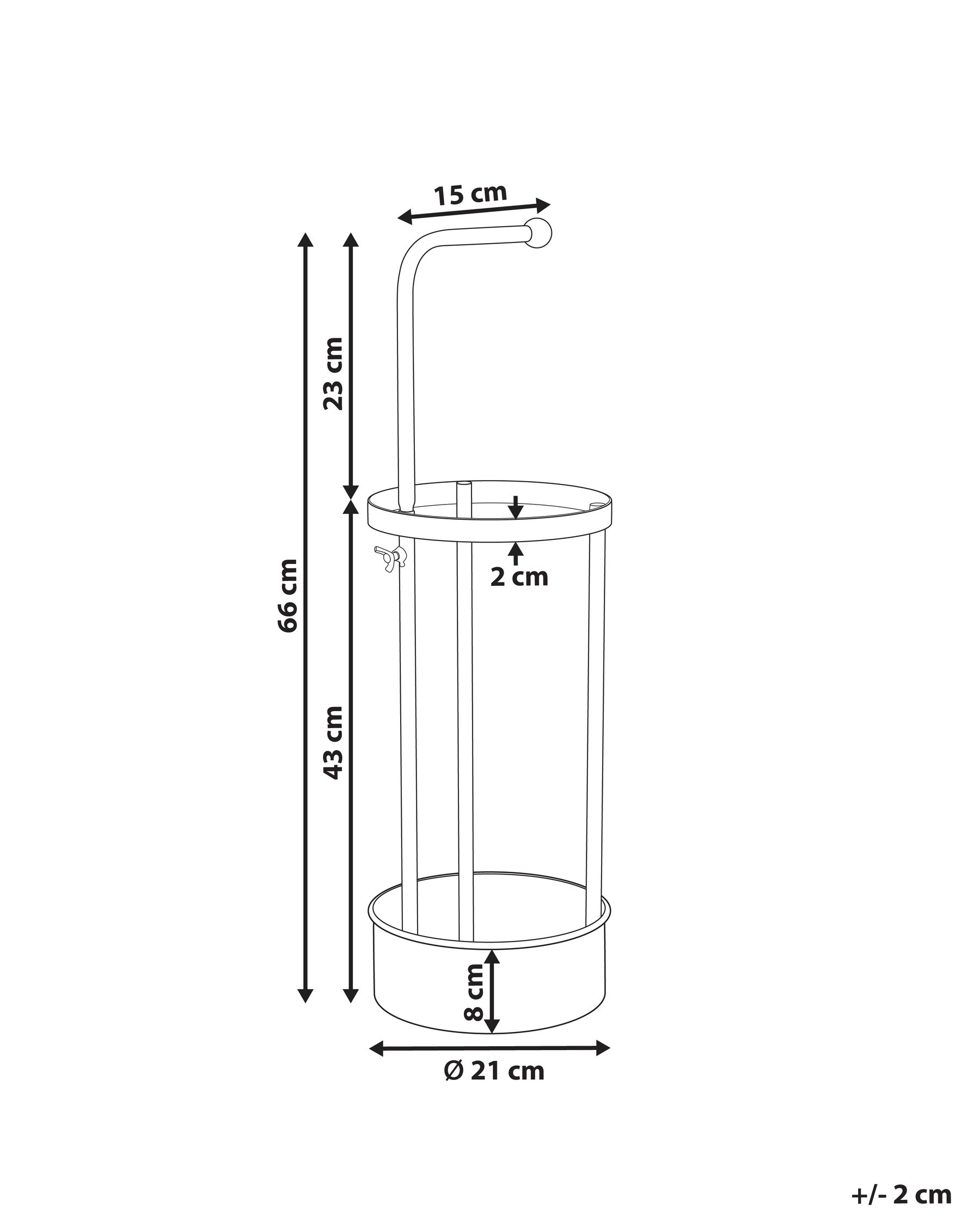Metal Umbrella Stand Black MONNAIE_935607 Metal Umbrella Stand Black MONNAIE_935607