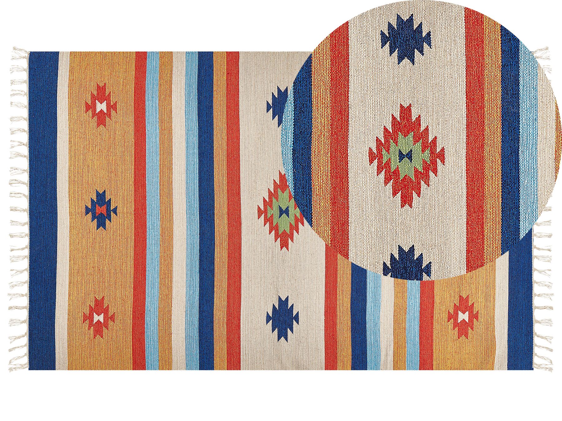 Bavlnený kelímový koberec 140 x 200 cm viacfarebný TARONIK_869887