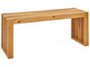 Conjunto de mesa con banco y 2 taburetes de jardín de madera de acacia BELLANO_922133