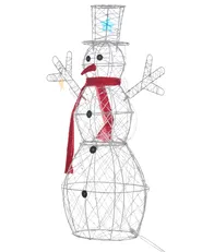 Outdoor Decoration LED VASMAN 93 cm Snowman White_1018819