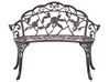Garden Bench PIURA 88 cm Metal Dark Brown