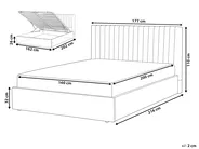 Ottoman Bed VION Fabric Light Beige 160 x 200 cm (EU King Size)_901843