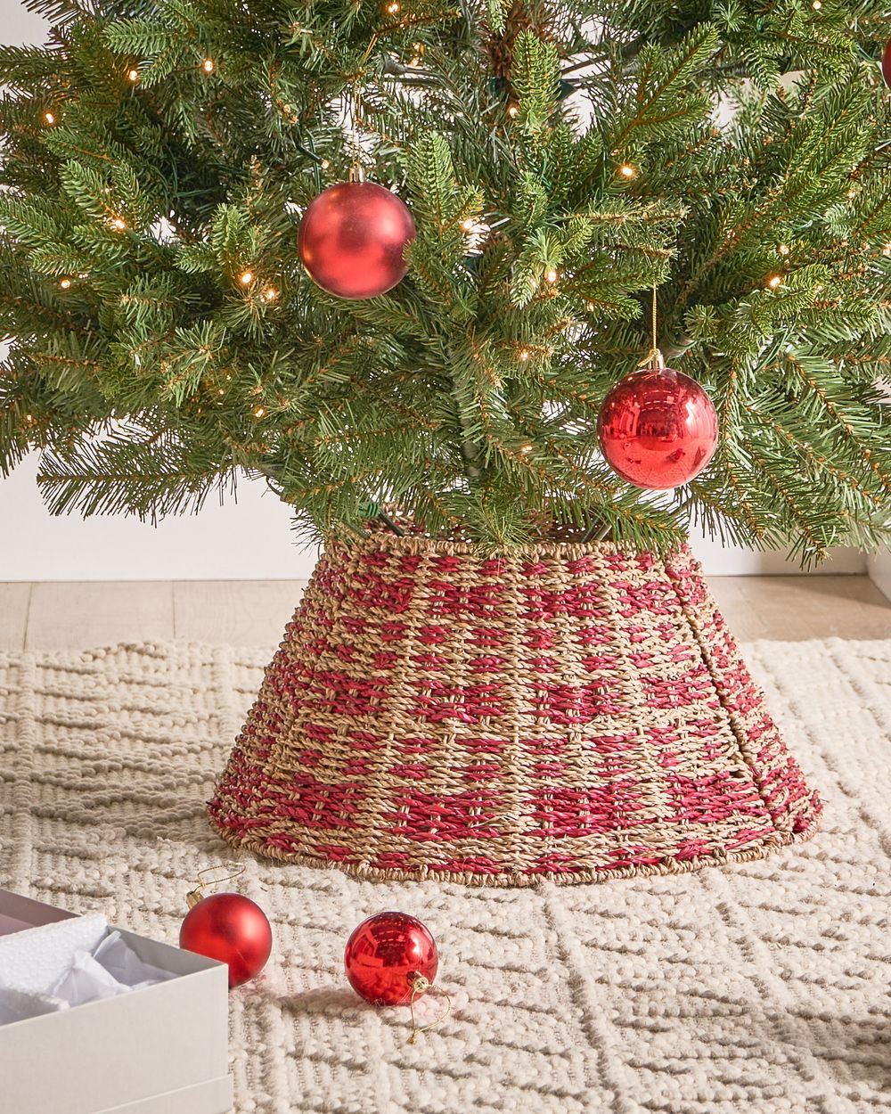 Copri base per albero di Natale NEIGE 42 cm Naturale