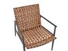 PE Rattan Bistro Set Brown ZIRIA _938719