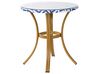 Salon de jardin en rotin bleu / blanc table et 4 chaises RIFREDDO_798847