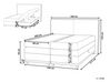 Letto boxspring tessuto grigio chiaro 160 x 200 cm DYNASTY_873645