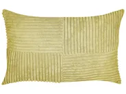Set van 2 sierkussens MILLET 30 x 50 cm Corduroy Olijfgroen geometrisch patroon_854706