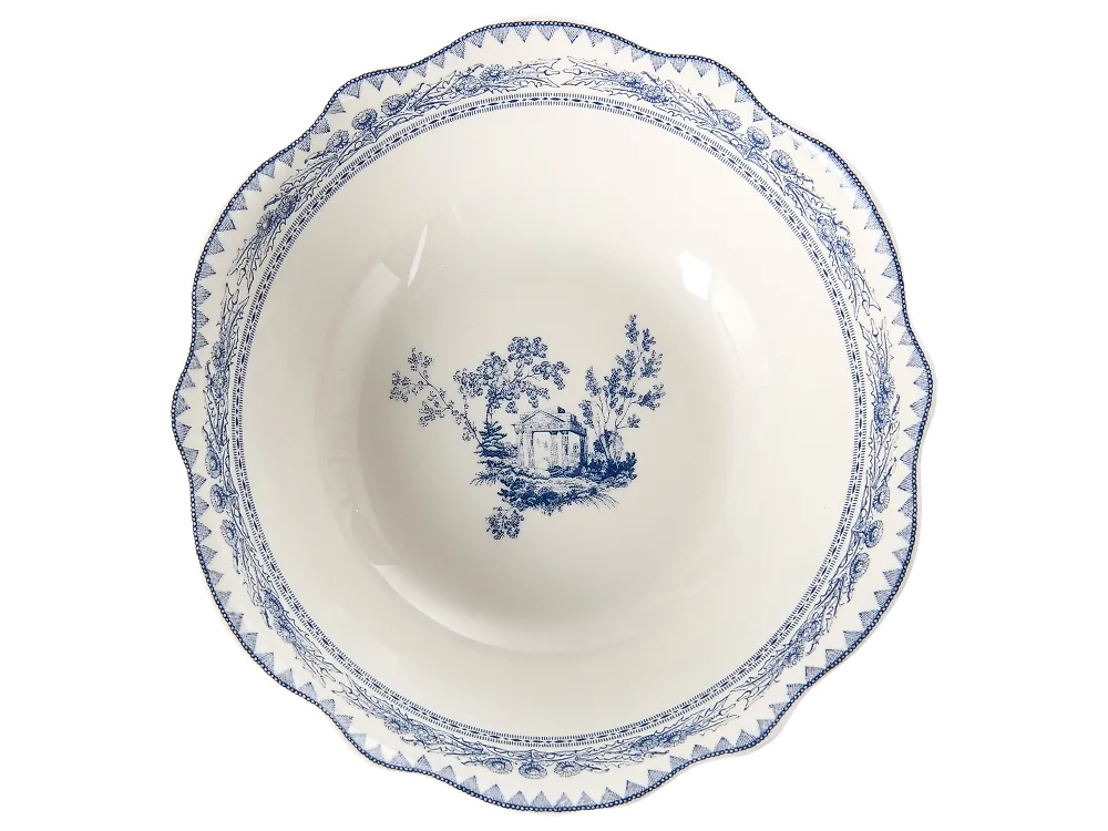Set med 20 matserviser BAY LEAF Porslin Vit/ Blå_1191726