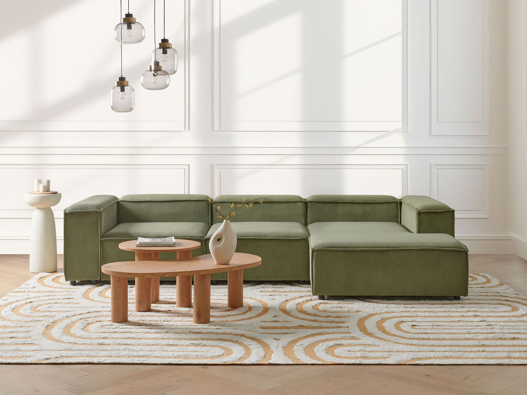 Stol Modul ARDAL Fløjl Grøn | Beliani.dk