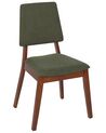  Set of 2 Wooden Dining Chairs Dark Green MERRILL _926423