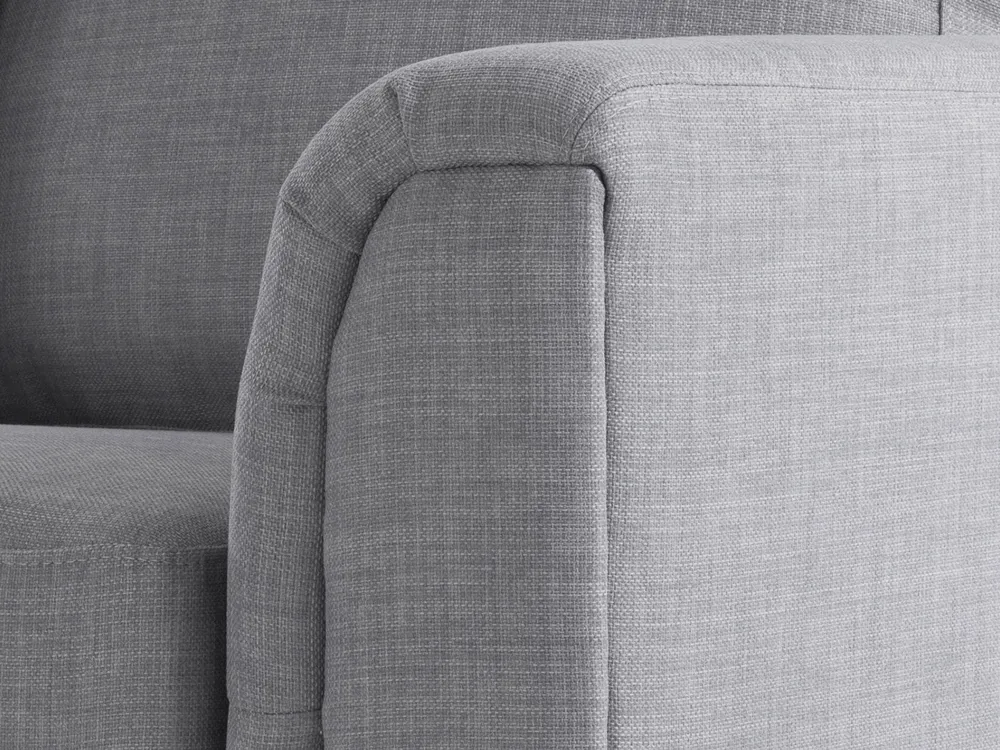 Corner Sofa 4 Seater OSLO Fabric Light Grey Right Hand_693561