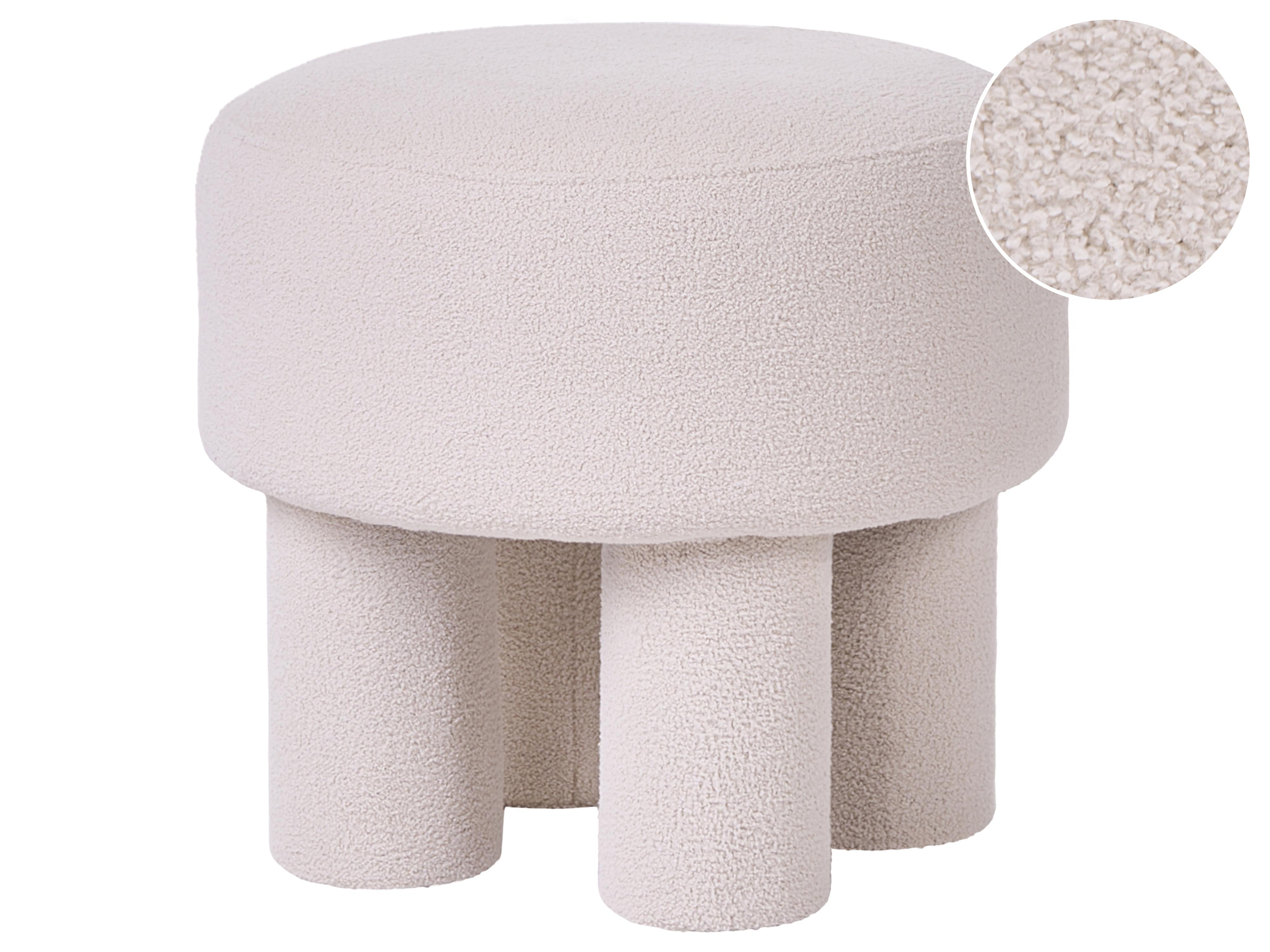 Hocker CANBY Bouclé Cremeweiß | Beliani.at