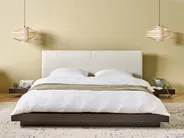 Bett mit Lattenrost Bouclé ZEN 160 x 200 cm Dunkle Esche_931434