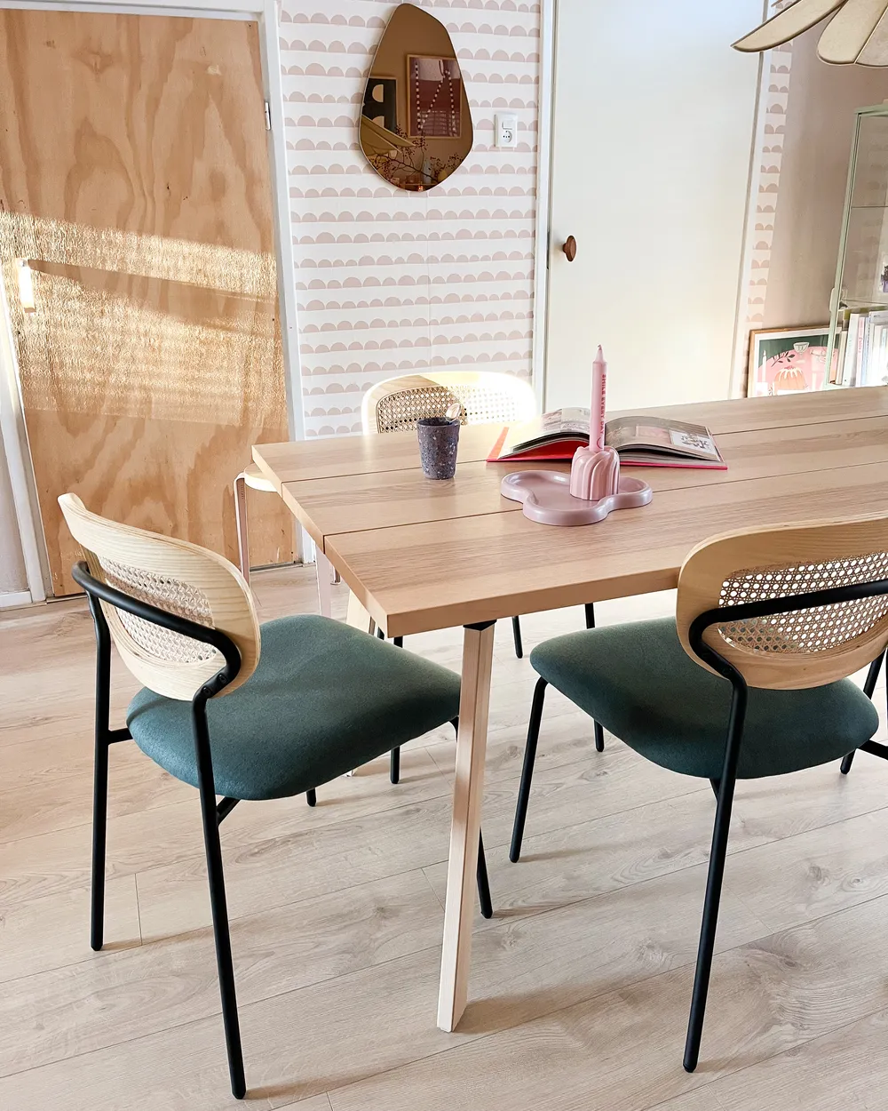 Set di 2 sedie da pranzo MAYETTA Rattan Foglia di tè_951642