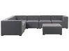 Left Hand 7 Seater Modular Garden Corner Sofa Set Grey AREZZO_824518