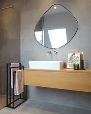 Towel Stand CHARRAS Metal Black_980171