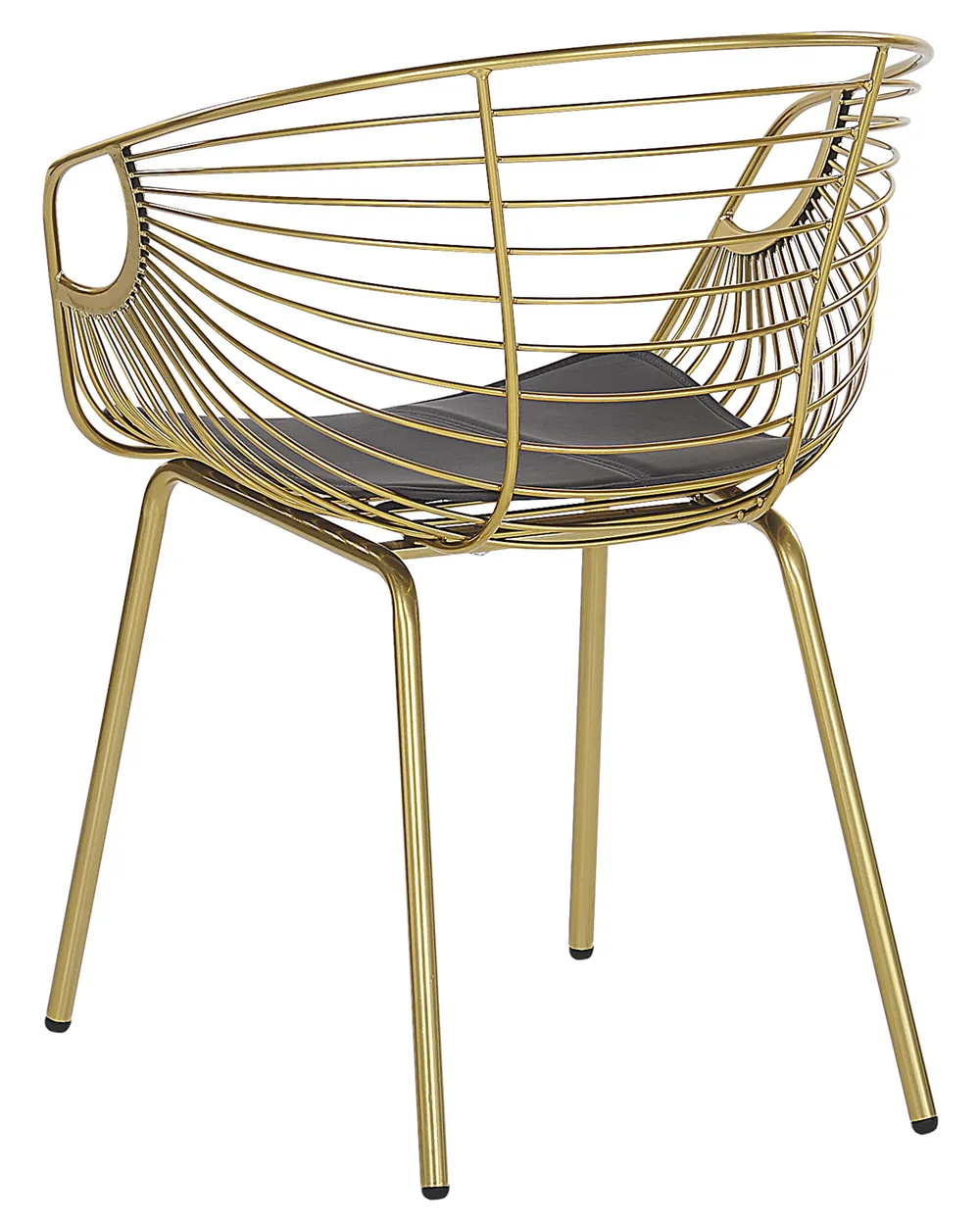Set of 2 Dining Chairs HOBACK Metal Gold_775458