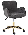 Silla de escritorio MISORELA Chenilla Gris oscuro