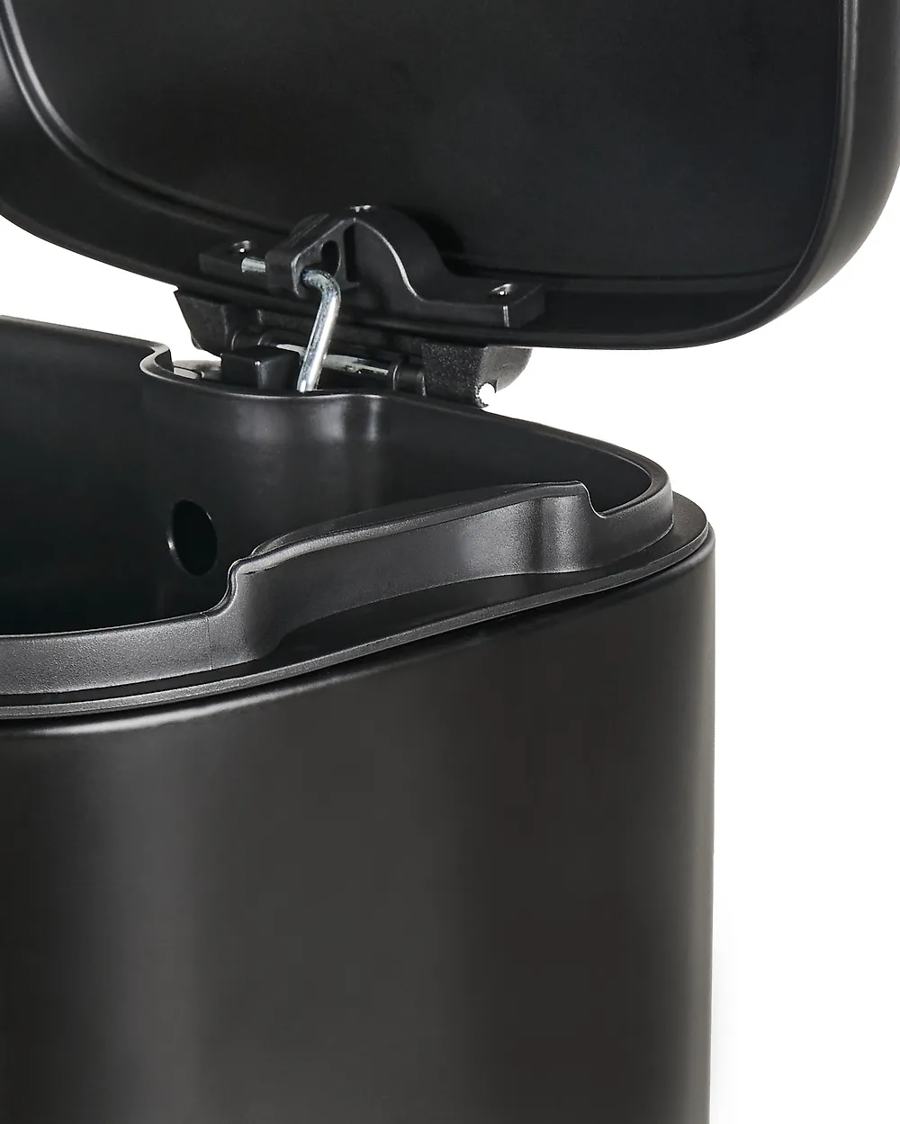 Durable 330301 Poubelle Métal Ronde 30 Litres Noire - Design Élégant Pour Bureau Et Maison