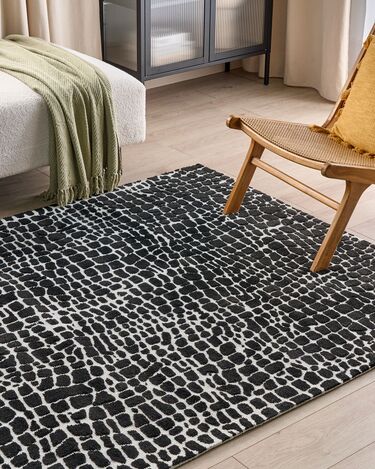 Area Rug 200 x 300 cm Black and White PUNGE