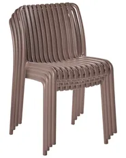 Set of 4 Garden Chairs ARICCIA Brown_1051434