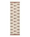 Bavlnený kelímový koberec 80 x 300 cm béžová a čierna NIAVAN_869956