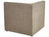 4-Sitzer Ecksofa Cord taupe rechtsseitig mit Ottomane LEMVIG_875439