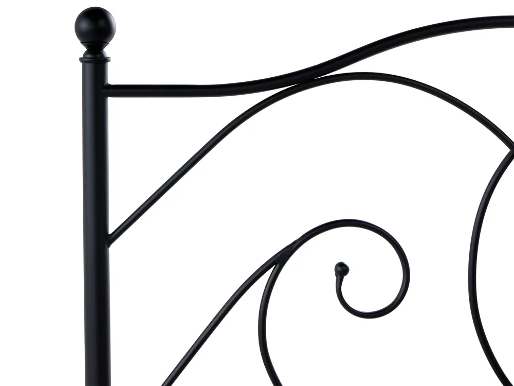 Lit avec sommier Métal DINARD 120 x 200 cm Noir_1026461
