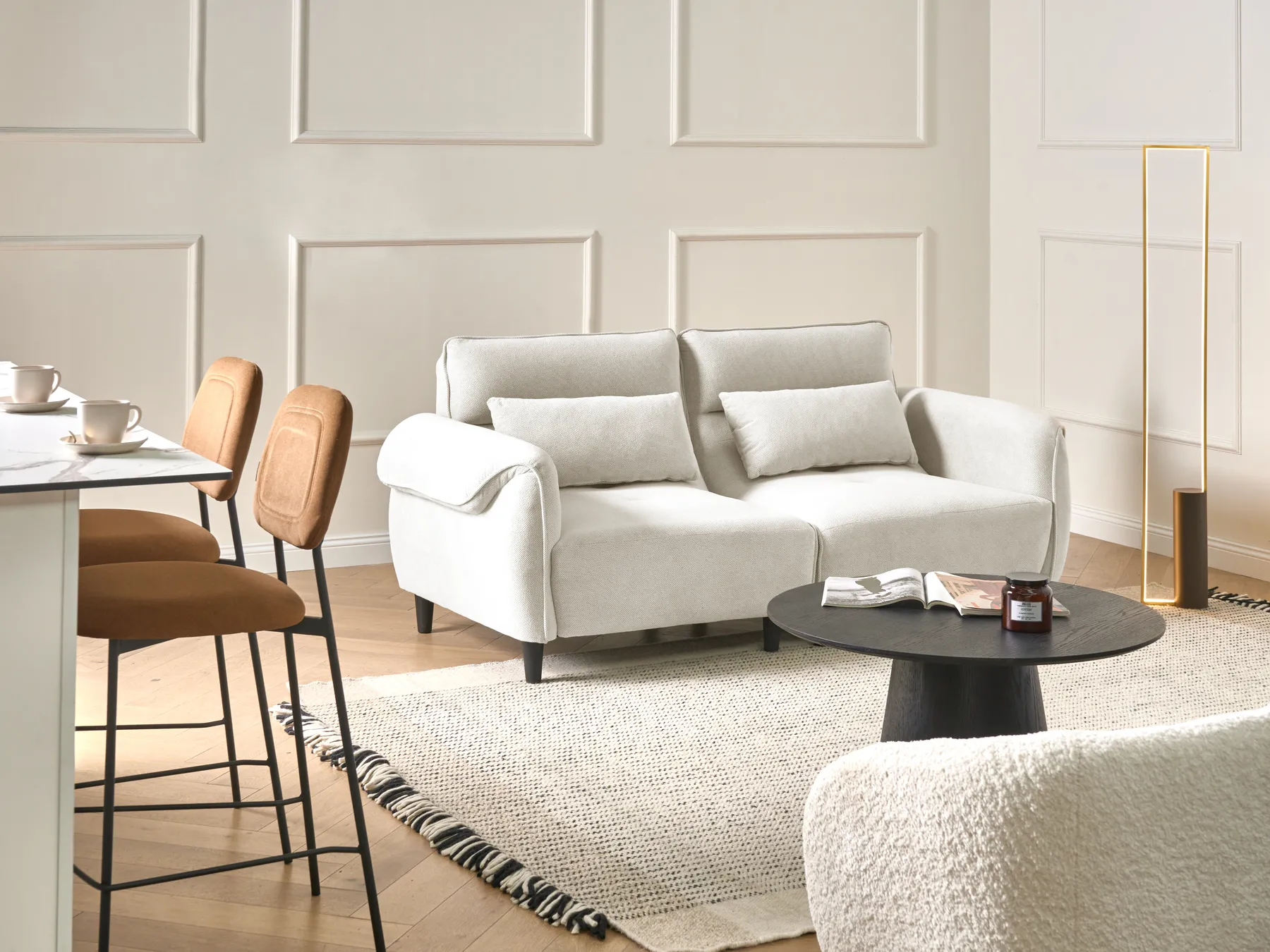 Sofa 3 Seater WETLAN Fabric Off-White_1011950