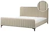 Bed Boucle LUNAN 180 x 200 cm (EU Super King) Beige