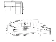 Corner Sofa Bed 3 Seater SIMRIS with Storage Fabric Light Blue Left Hand_950988
