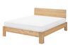 Dřevěná postel 140 x 200 cm světlé dřevo ROYAN_754739
