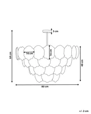 Chandelier TEMASH Glass Brass_1005156