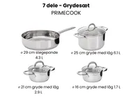 Grydesæt med 7 dele PRIMECOOK Rustfrit stål Sølv_1051153