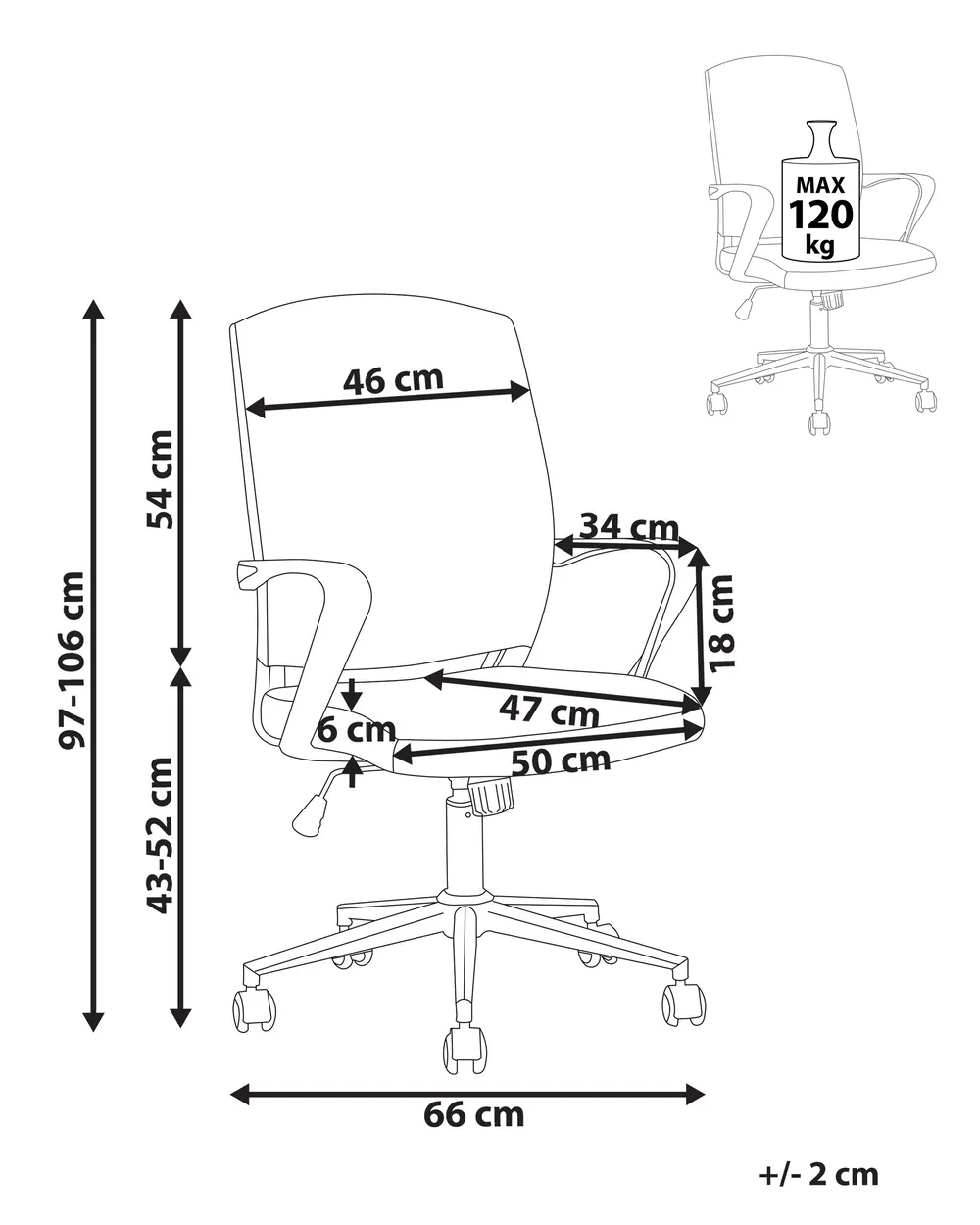 Sedia da ufficio BONNY Grigio_834353
