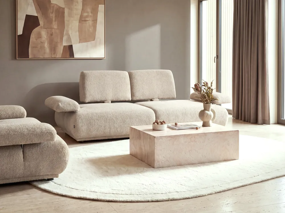 Divano 3 posti NACKA Bouclé Beige_1056834