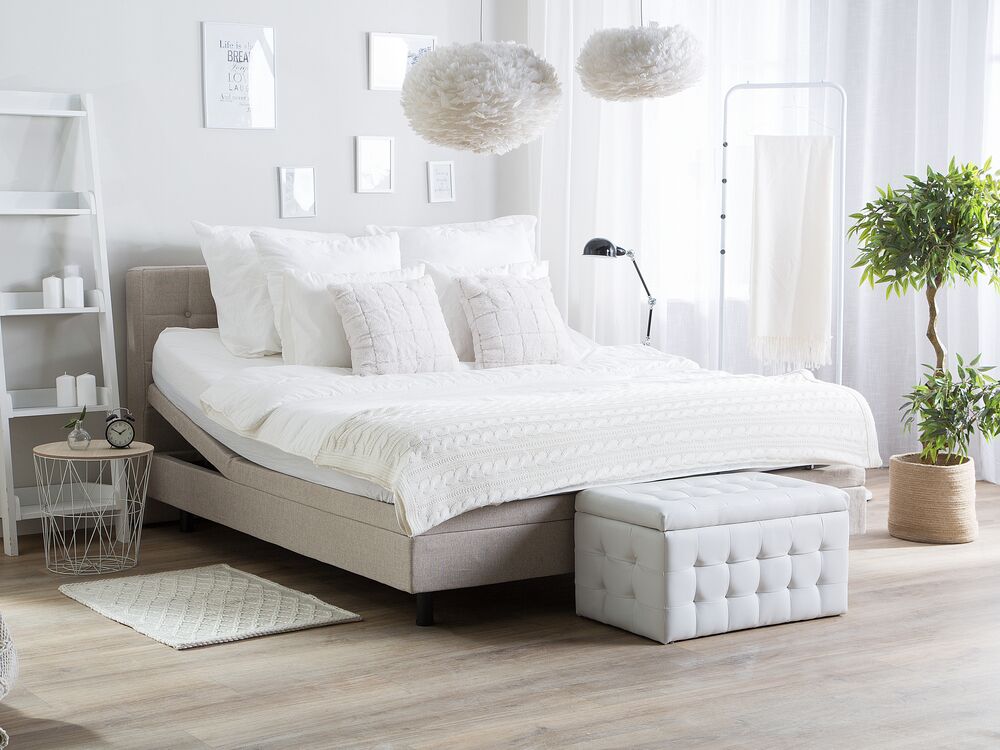 Verstelbaar bed Stof DUKE 180 x 200 cm Beige